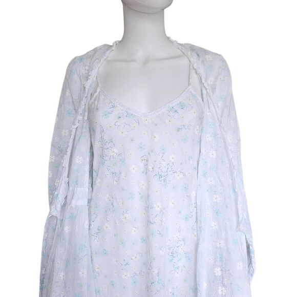 90s vintage lace peignoir set - Picture 5 of 8